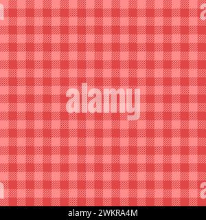 Red Pink Lumberjack plaid seamless pattern. Buffalo Check Patterns. Hipster Style Backgrounds. Vector Pattern Swatches made with Global Colors. Stock Vector