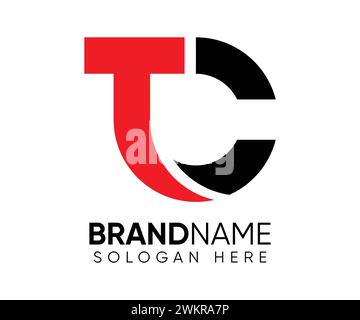 t c logo design vector template Stock Vector