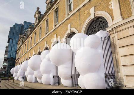 Inflatable art installations at The Balloon Museum, Old Billingsgate Market, City of LOndon, England, U.K. Stock Photo