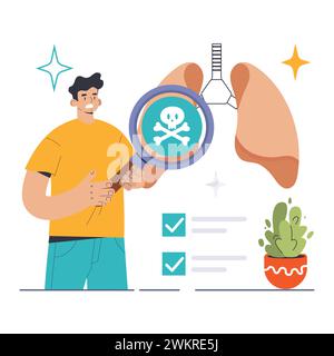 Informative illustration of lung cancer illustration Stock Vector Image ...