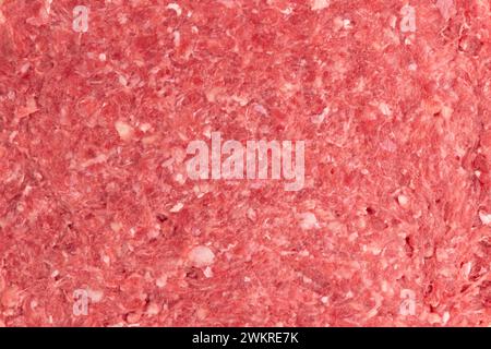 background of raw minced meat, texture of fresh forcemeat pork and beef, performance for lasagna or meatball Stock Photo