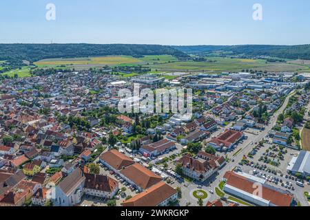View of the town of Beilngries in the Nature Park Altmühltal in northern part of Upper Bavaria Stock Photo