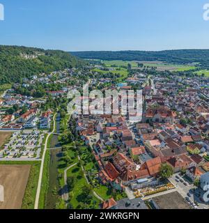 View of the town of Beilngries in the Nature Park Altmühltal in northern part of Upper Bavaria Stock Photo