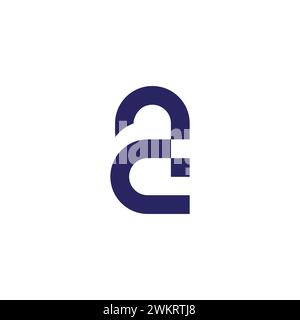 letter ac simple geometric line dot logo vector Stock Vector