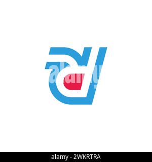 letter d line geometric path simple logo vector Stock Vector