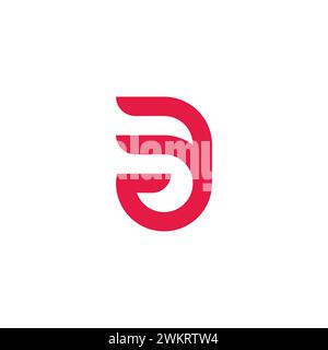 letter b curves motion run logo vector Stock Vector