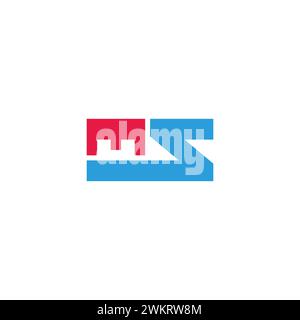 letter ms colorful long font logo vector Stock Vector