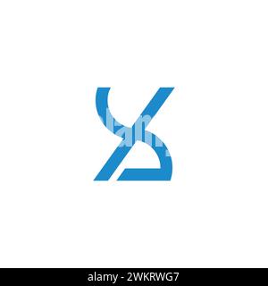 letter xb simple curves geometric logo vector Stock Vector