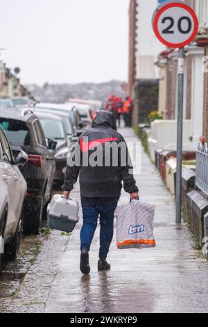 Teresa Cork and her cat being evacuated after a suspected Second World ...