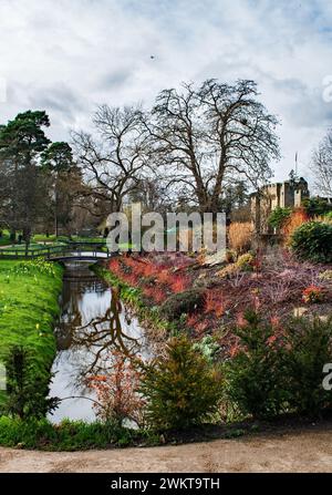 Hever Castle and Gardens in February, Hever, Kent England Stock Photo
