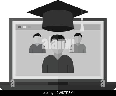E-Learning icon vector image. Stock Vector