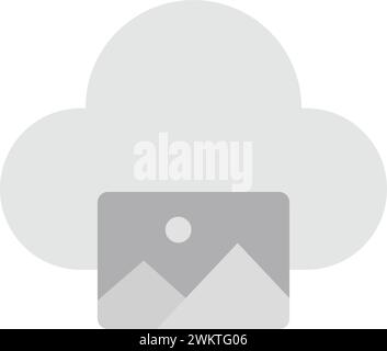 Images on Cloud icon vector image. Stock Vector
