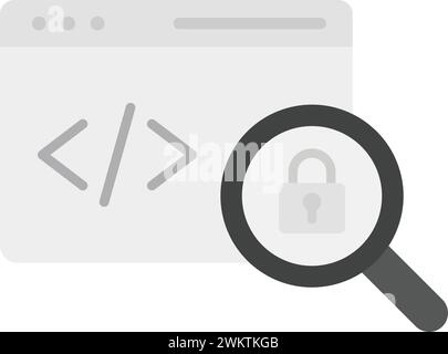 Insecure Code icon vector image. Stock Vector