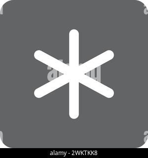 Keycap Asterisk icon vector image. Stock Vector