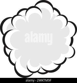 vector comic explosion isolated on white background. cartoon bubble blast illustration with halftone pattern. boom sound effect icon. comic book explo Stock Vector