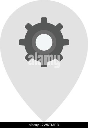 Location Settings icon vector image. Stock Vector