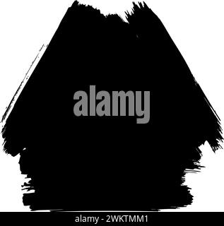 vector brush strokes grunge backgrounds. paint stroke black textures isolated on white background. ink splash banner artistic illustrations Stock Vector