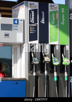 Picture of an OMV gas station in Belgrade, Serbia. OMV is an Austrian ...