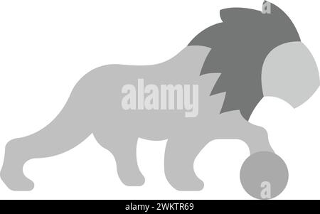 Lion Performing icon vector image. Stock Vector