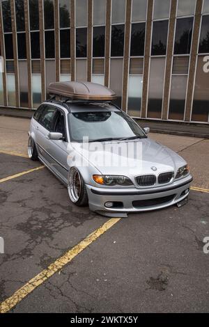 Modified E46 BMW 3 Series tourer Stock Photo