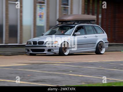 Modified E46 BMW 3 Series tourer Stock Photo