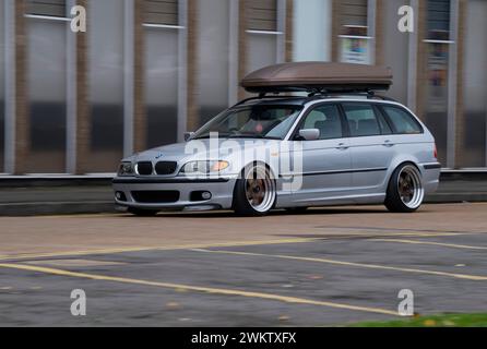 Modified E46 BMW 3 Series tourer Stock Photo