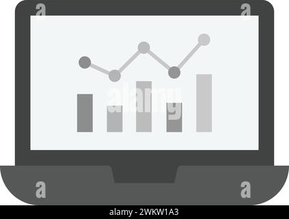 Online Statistics icon vector image. Stock Vector