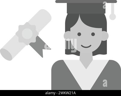 Receiving Degree icon vector image. Stock Vector