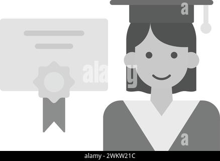Receiving Diploma icon vector image. Stock Vector