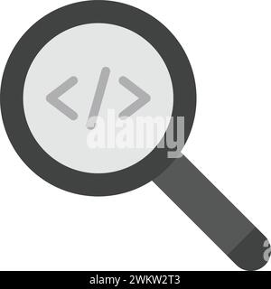 Search from Code icon vector image. Stock Vector