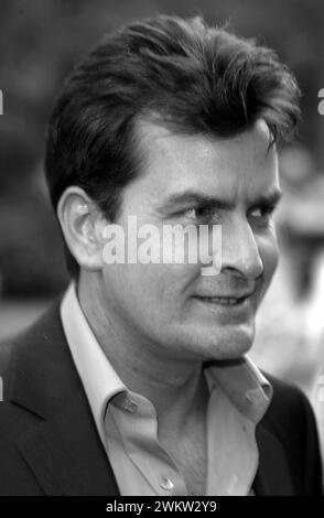 Charlie Sheen & attending the CBS TV Network Upfronts at Tavern On The Green Restaurant in New York City 2001. Credit: Walter McBride / MediaPunch Stock Photo