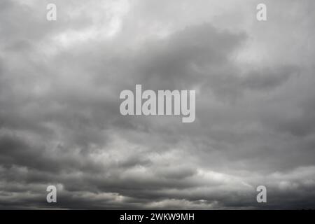 Cloudy sky with rain clouds, background Stock Photo