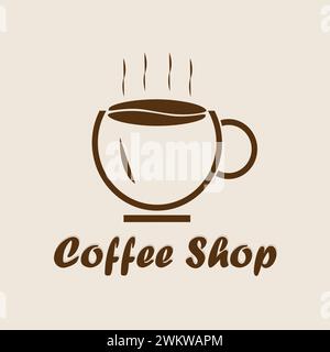 Coffee logo design template, Vector coffee logo for coffee shop and any  business related to coffee. Easy to edit Stock Vector