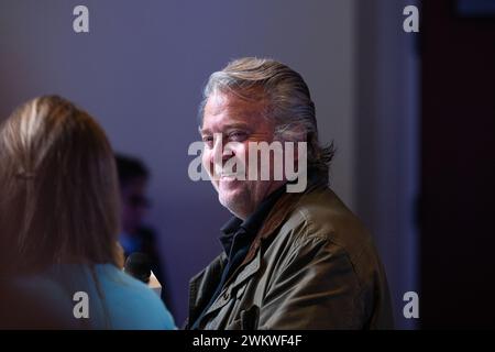 Oxon Hill, United States. 22nd Feb, 2024. Steve Bannon at the 2024 Conservative Political Action Conference (CPAC) in National Harbor, Maryland, U.S., on Thursday, February 22, 2024. Credit: Annabelle Gordon /CNP/Sipa USA Credit: Sipa USA/Alamy Live News Stock Photo