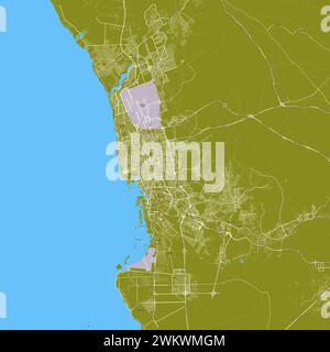Urban vector city map of Jeddah, Saudi Arabia, Middle East Stock Vector ...