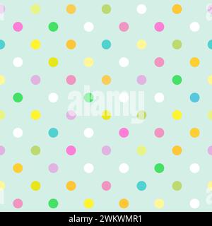 Blue Polka Dot pattern, seamless texture Stock Vector