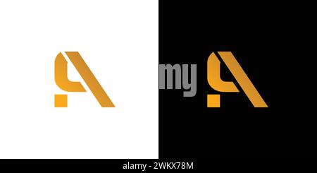 Modern and strong  letter A initials logo design Stock Vector