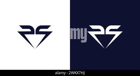 Modern and unique letter PS initials logo design Stock Vector