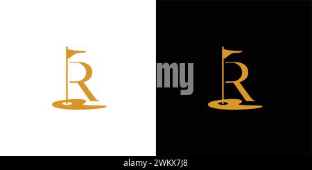 Unique and modern initial B golf logo design Stock Vector Image & Art ...