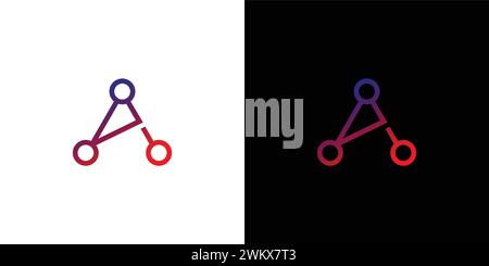 Unique and modern  A connectivity logo design Stock Vector