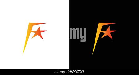 Unique and modern  F star logo design Stock Vector