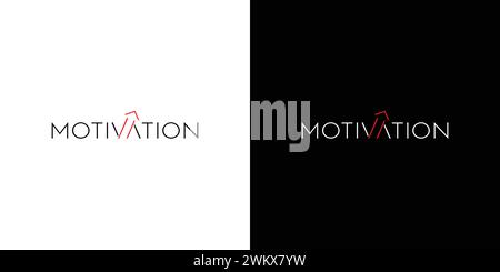 Unique and modern motivation logo design Stock Vector