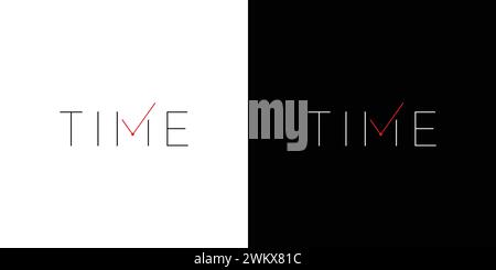 Unique and modern Time logo design Stock Vector