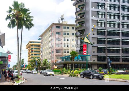 Street scene, Victoria Parade, Suva, Viti Levu, Republic of Fiji Stock Photo