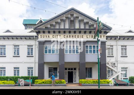 Suva City Carnegie Library, Victoria Parade, Suva, Viti Levu, Republic of Fiji Stock Photo