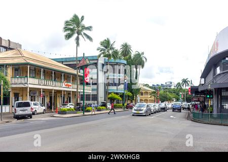 Street scene, Victoria Parade, Suva, Viti Levu, Republic of Fiji Stock Photo