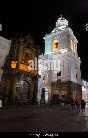 The Church and convent of San Agustín is a Catholic temple run by the Augustinian Order located in the Historic Center of Quito, Ecuador. Stock Photo