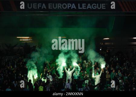 Lisbon, Portugal. 22nd Feb, 2024. Sporting CP fans seen during the UEFA Europa League Play-off 2nd leg football match between Sporting CP and BSC Young Boys at Estadio Jose Alvalade. Final Score: Sporting CP 1:1 BSC Young Boys Credit: SOPA Images Limited/Alamy Live News Stock Photo