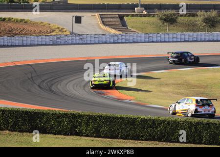 A GT3 category competition cars running on the Ricardo Tormo circuit in Cheste, Valencia, Spain Stock Photo