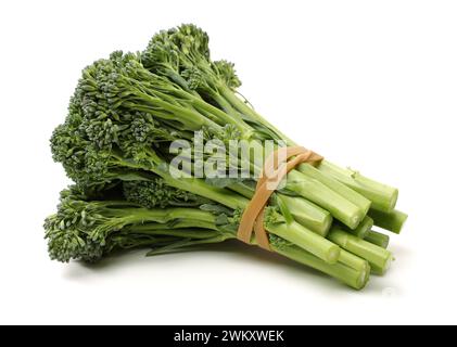 broccolini baby broccoli on white background Stock Photo